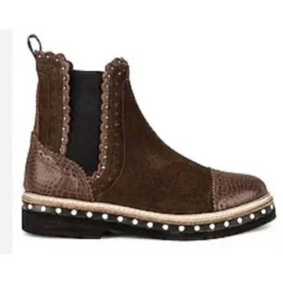 Free People Atlas Chelsea Leather Boots in Brown NWOB Size EU 39 or US 8 1/2 - Picture 2 of 8